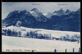 AK Château-d`Oex, Paysage d`hiver